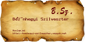 Bánhegyi Szilveszter névjegykártya